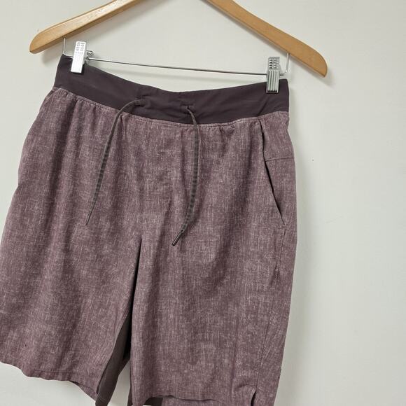 Lululemon Shorts Mens S T.H.E. Liner Sunbleached Cherry Cola Stretch Athletic 9" - Picture 2 of 9